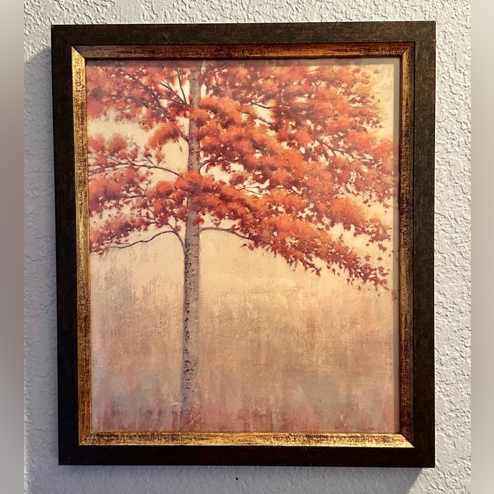 James J Wiens Autumn Fall Tree Framed Signed Nature Art